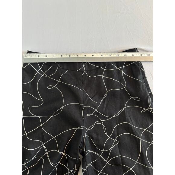 Vtg Uniform John Paul Richard Women's 8 Linen Black White Pants Dressy Casual - Picture 5 of 8